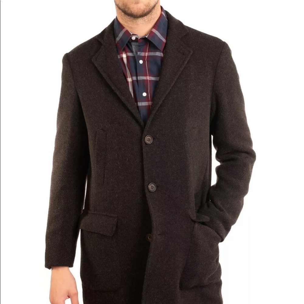 $1100 ELEVENTY Topcoat Size EU 48 M Wool Coat